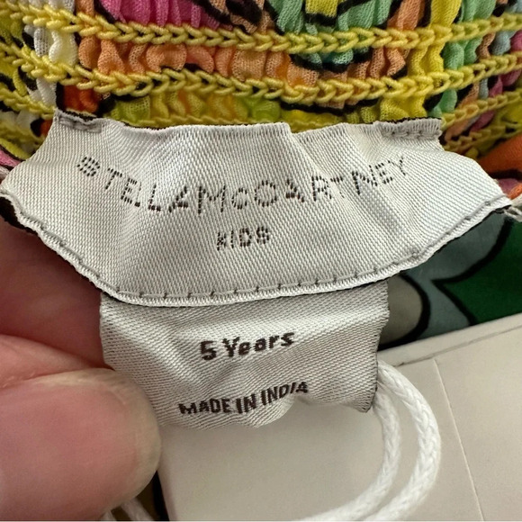 NWT Stella McCartney Girls size 5 Smocked Rainbow Shorts Flower Sun Stars New - Picture 4 of 6